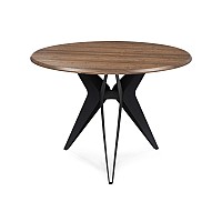 Стол деревянный Рикла 100х76 орех кантри / черный