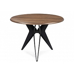 Стол деревянный Рикла 100х76 орех кантри / черный