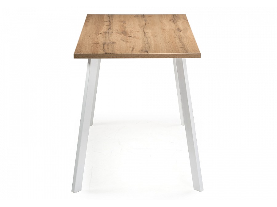 Стол деревянный Тринити Лофт 140x80x75 25 мм дуб вотан / белый матовый