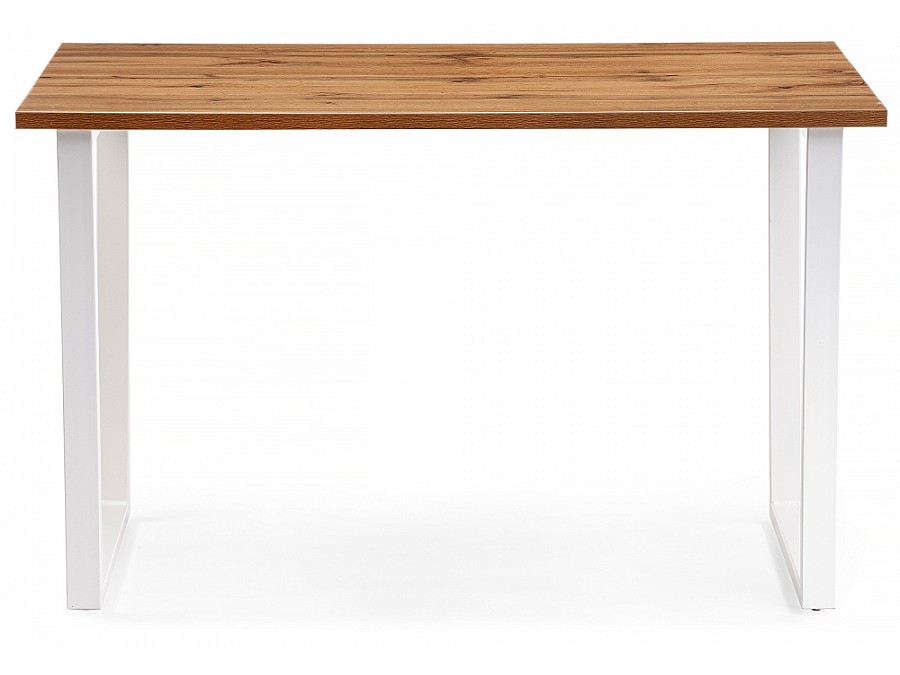 Стол деревянный Лота Лофт 120х74х75 25 мм дуб вотан / матовый белый
