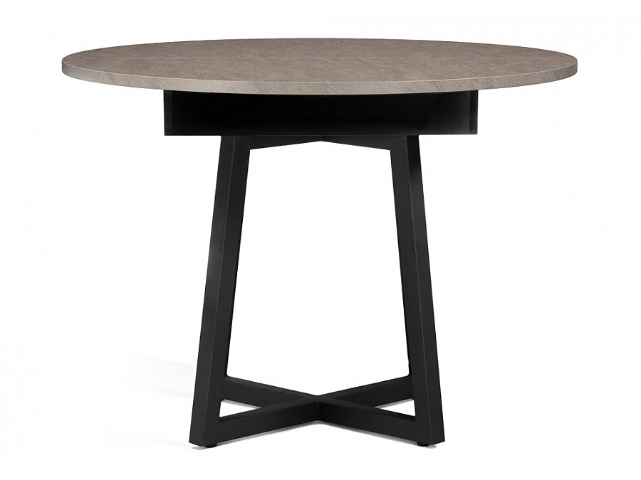 Стол деревянный Регна 100(130)х100х75 черный / бежевый