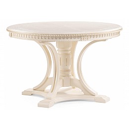 Стол деревянный Нозеан круглый бежевый / золото