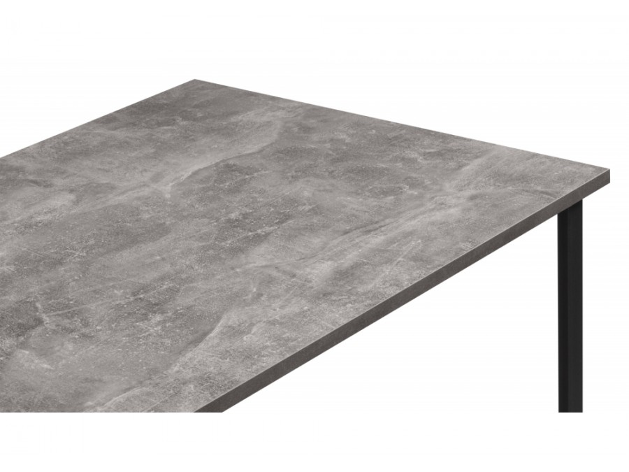 Лиман 140 х 80 бетон светлый / черный матовый