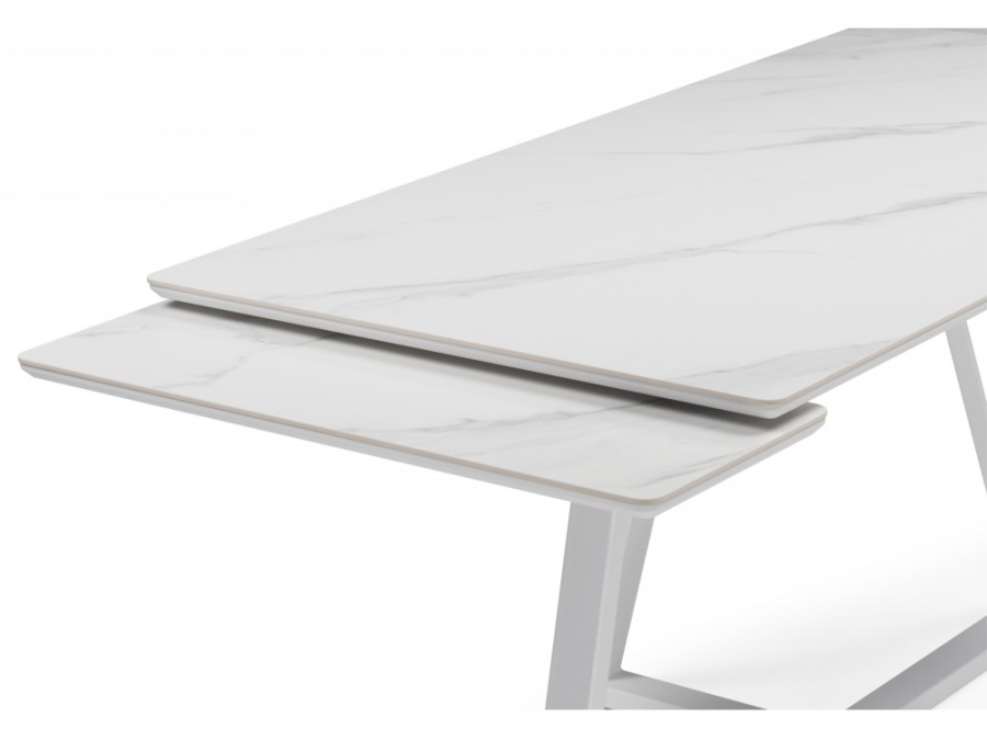 Памелла 140 (200) х 80 белый мрамор alpin white / snow white / белый