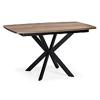 Стол деревянный Палу 130(170)х80х75 дуб галифакс табак / черный