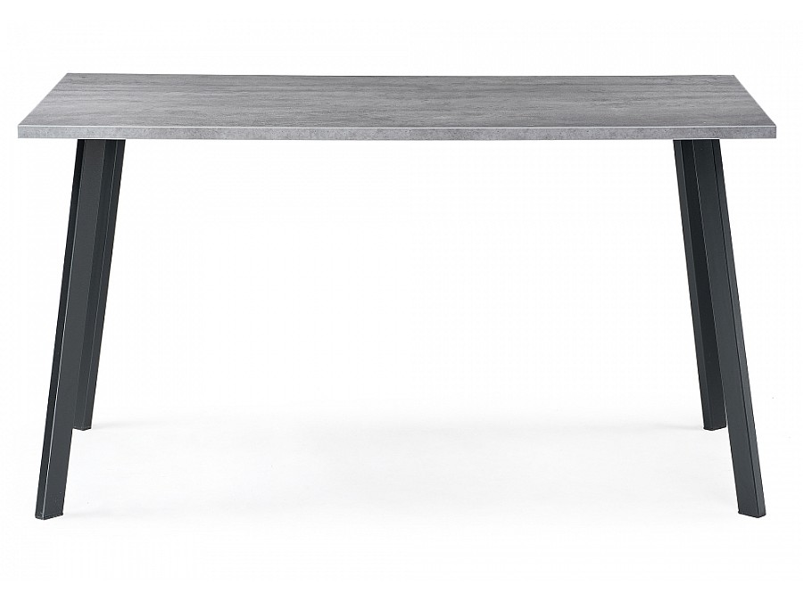 Стол деревянный Тринити Лофт 140x80x75 25 мм бетон / матовый черный