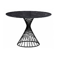 Керамический стол Вивиен 90х90х75 черный мрамор shakespeare black / черный