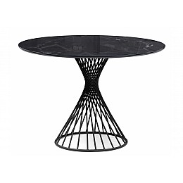 Керамический стол Вивиен 90х90х75 черный мрамор shakespeare black / черный