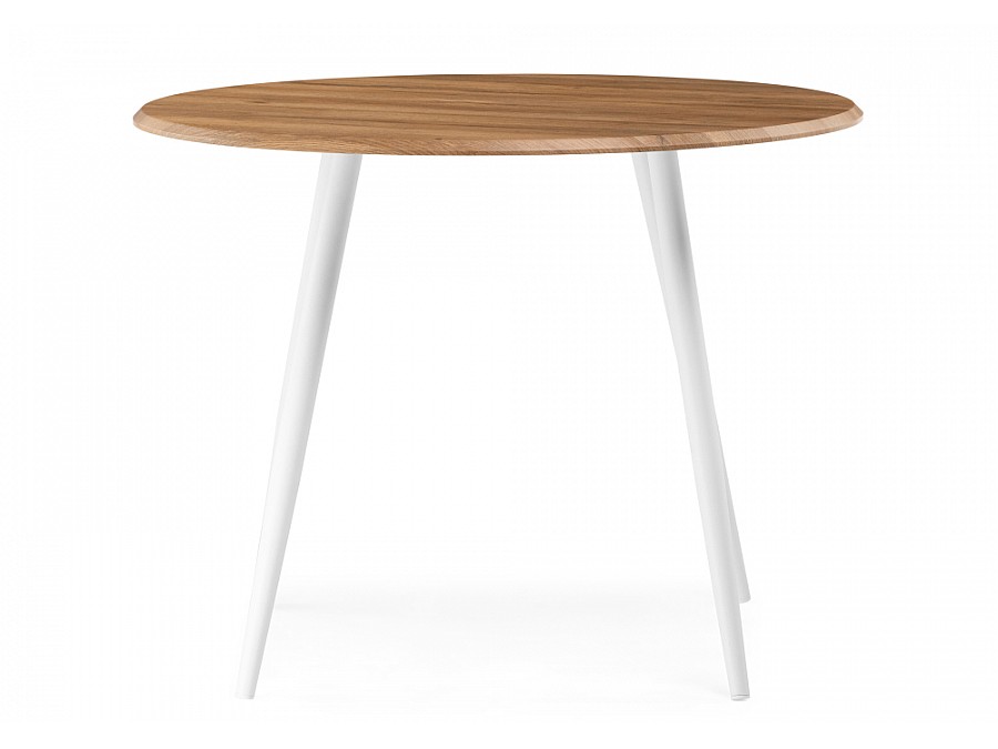 Стол деревянный Абилин 100 дуб вотан / белый матовый