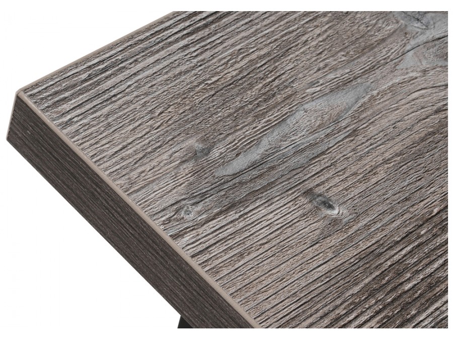 Стол деревянный Эльпатия 150х75х75 дуб рошелье / черный матовый