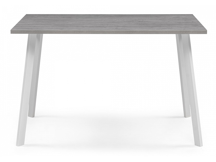 Стол деревянный Тринити Лофт 120х80х75 25 мм бетон / белый матовый