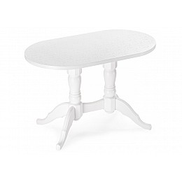 Стол деревянный Адней 120х70х79 белый / рисунок