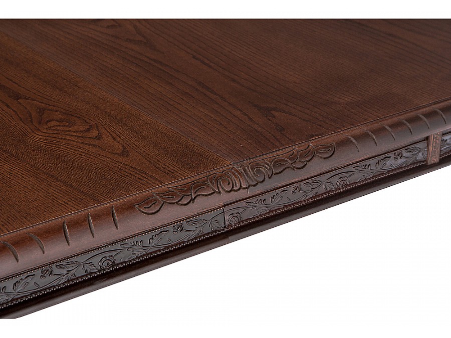 Стол деревянный Кантри 160(200-240)х107х78 орех с коричневой патиной