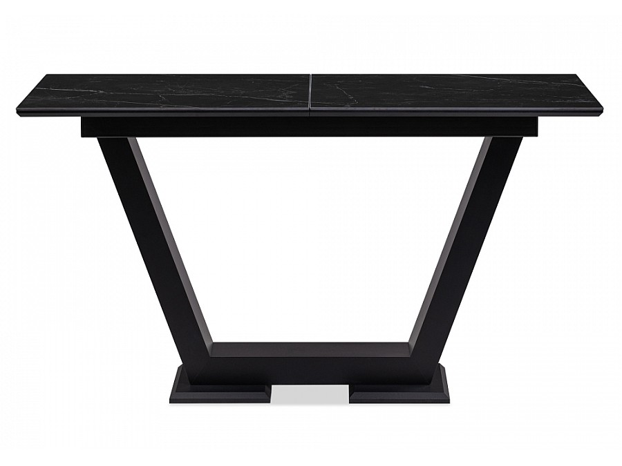 Керамический стол Иматра 140х80х76 черный мрамор / черный кварц