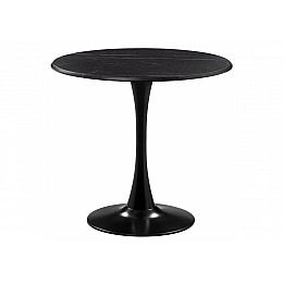 Стол деревянный Тулип 90х73 мрамор черный / черный