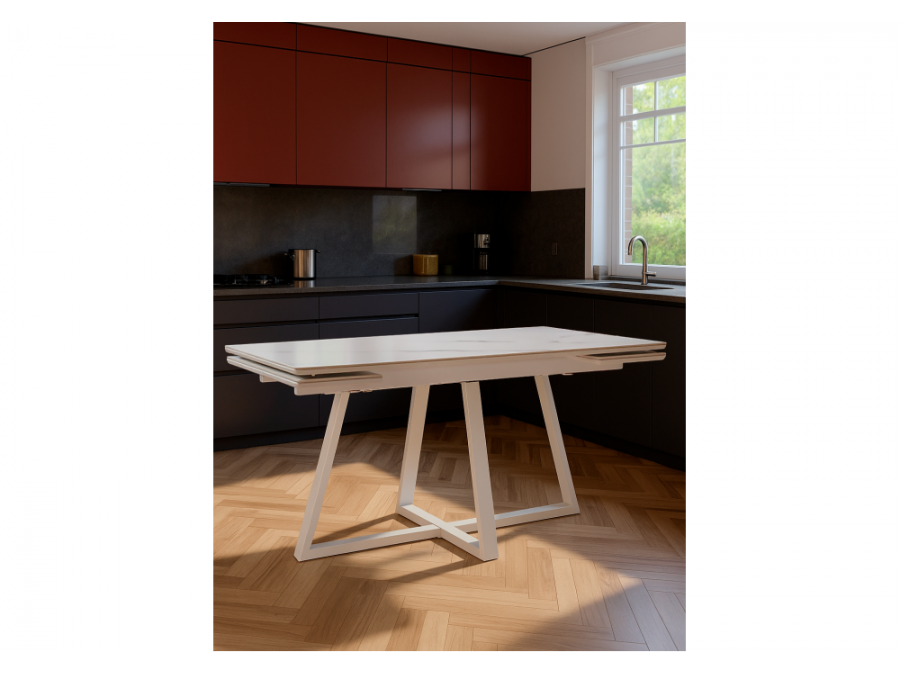 Памелла 140 (200) х 80 белый мрамор alpin white / snow white / белый