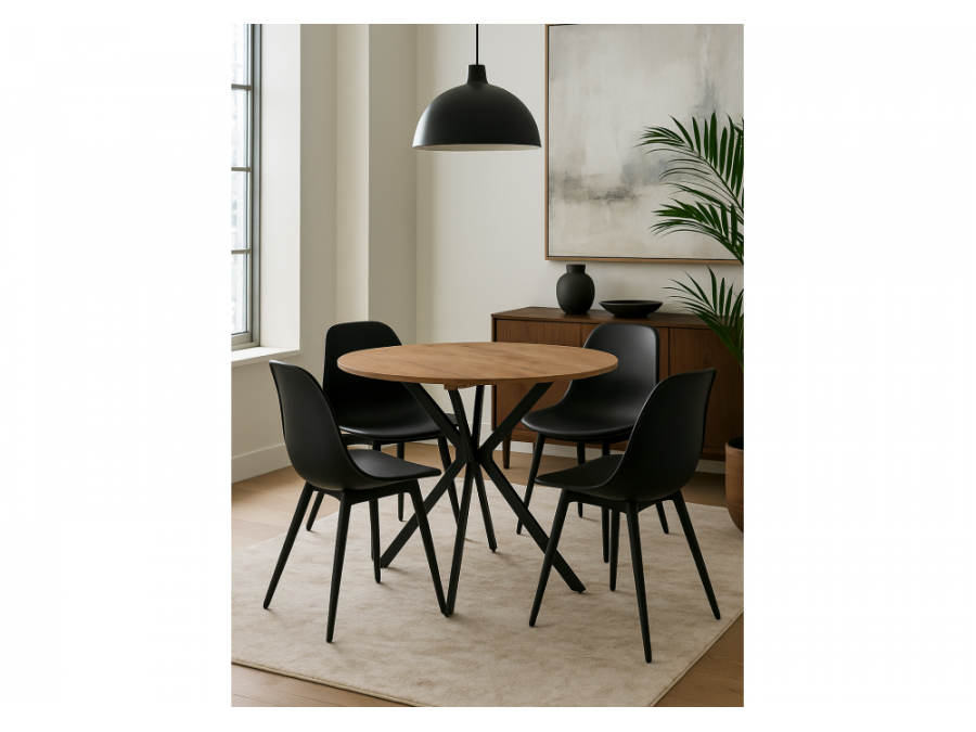 Орион 90 / 130 дуб крафт золотой / черный матовый