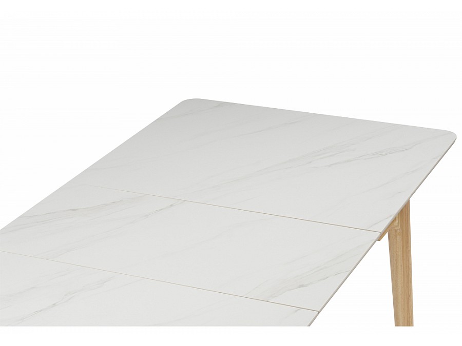 Halmar 140(180)x80 белый спеченный камень / светлое дерево