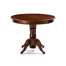 Стол деревянный Павия 100 орех с коричневой патиной