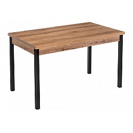 Стол деревянный Оригон 120(160)х70х77 дуб горный / черный матовый