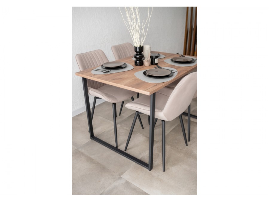 Лиман 117 х 77 дуб крафт табачный / черный матовый