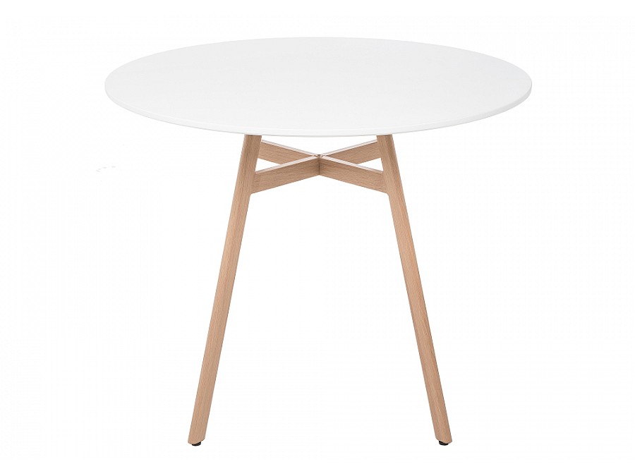 Стол деревянный Skandi 90х73 белый