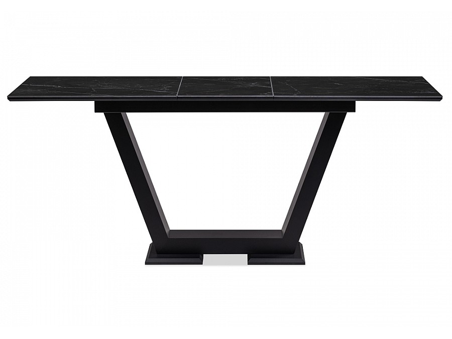 Керамический стол Иматра 140х80х76 черный мрамор / черный кварц