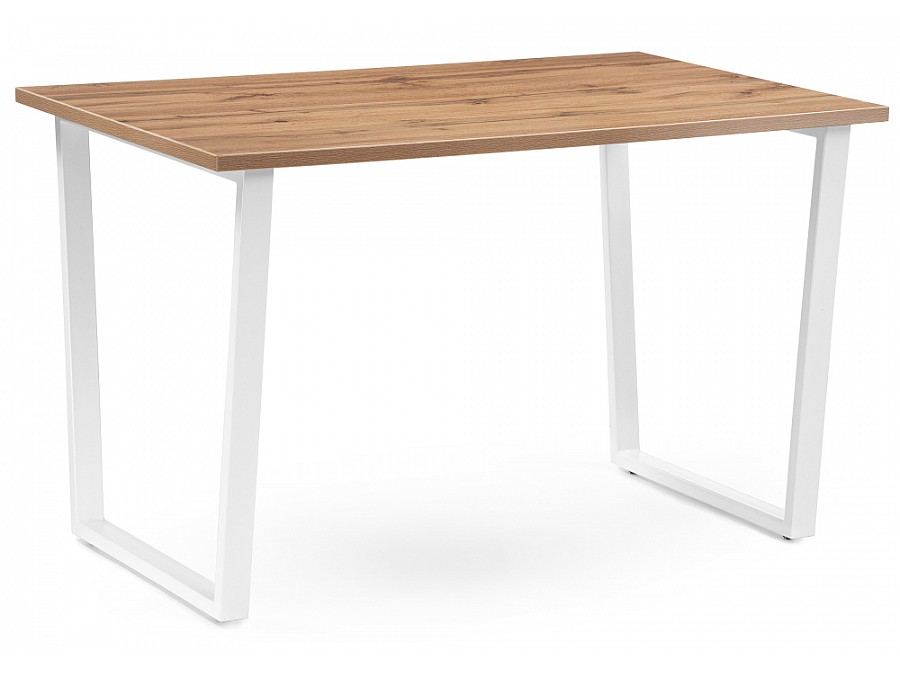 Стол деревянный Лота Лофт 140х80х75 25 мм дуб вотан / белый матовый