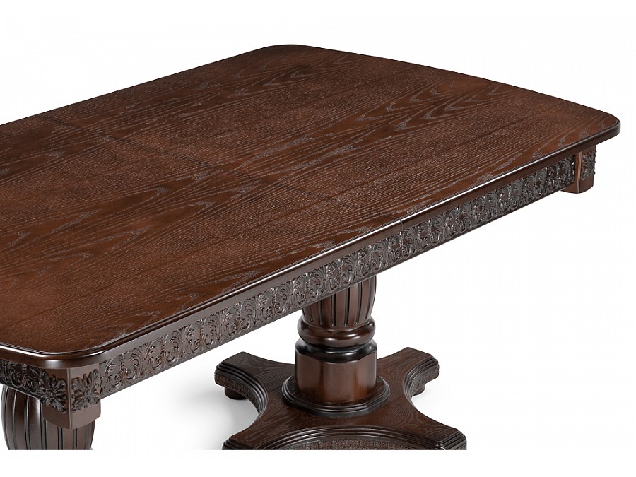 Стол деревянный Морнит 180(240)х100х76 орех темный / орех