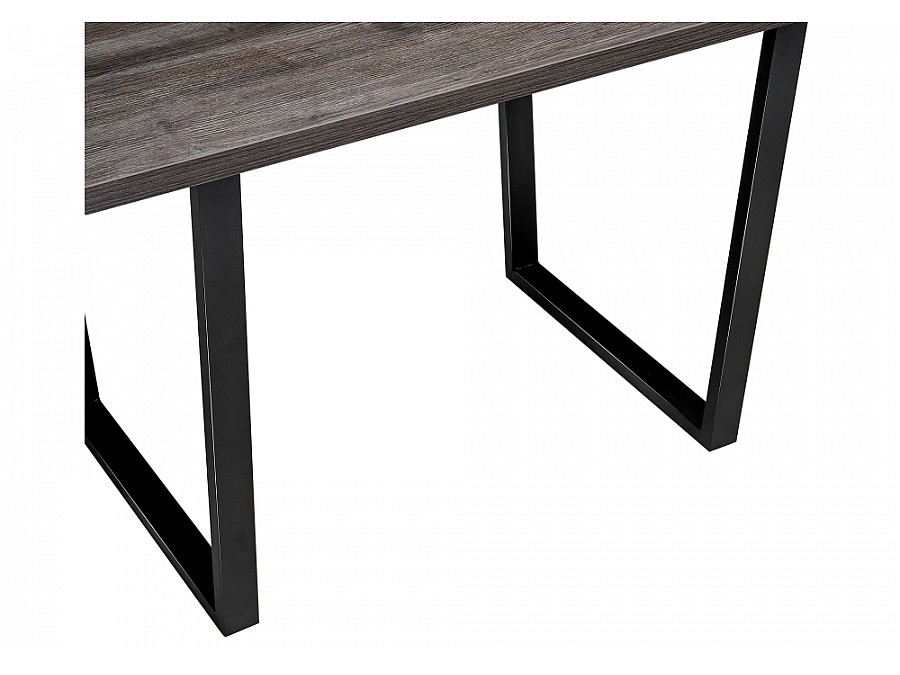 Стол деревянный Эльпатия 130х75х75 дуб рошелье / черный матовый