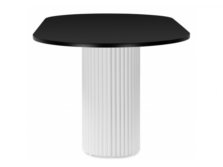 Барон О 200 х 90 черная пленка шагрень / белые ноги