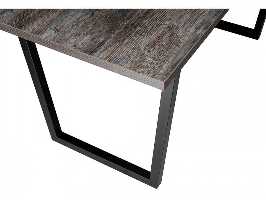 Стол деревянный Эльпатия 150х75х75 дуб рошелье / черный матовый