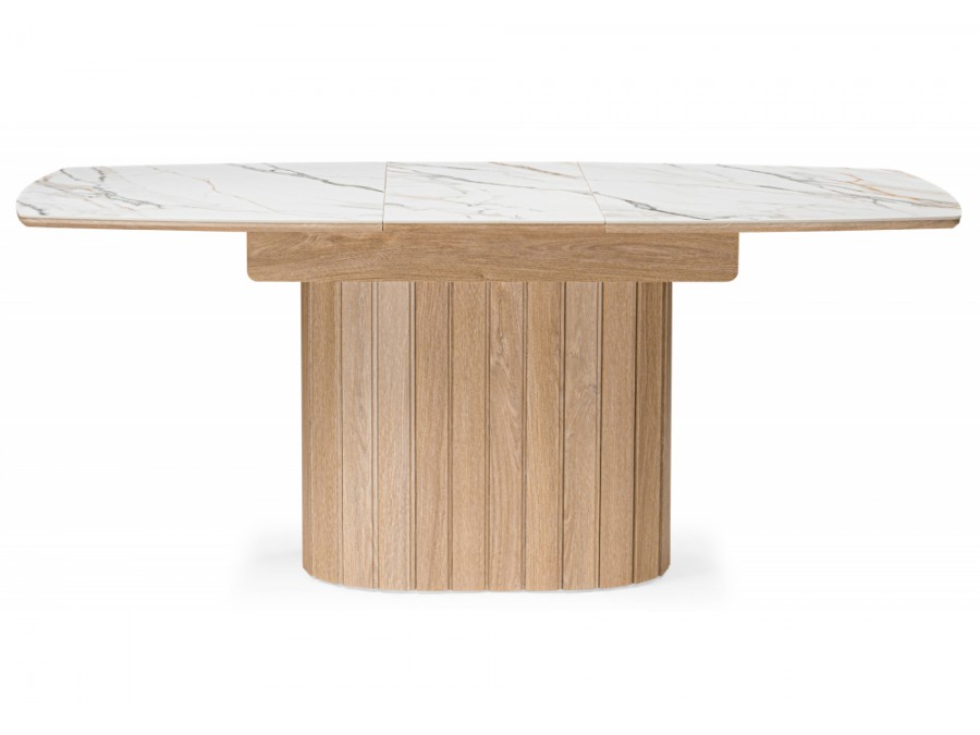 Люмен 140(180)х80 белый с прожилками gilt white / дуб американский