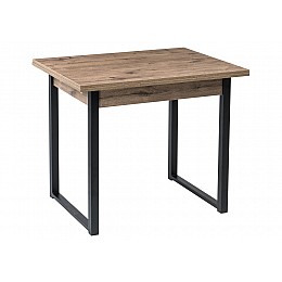 Стол деревянный Форли 90(150)х67х77 дуб велингтон / черный матовый