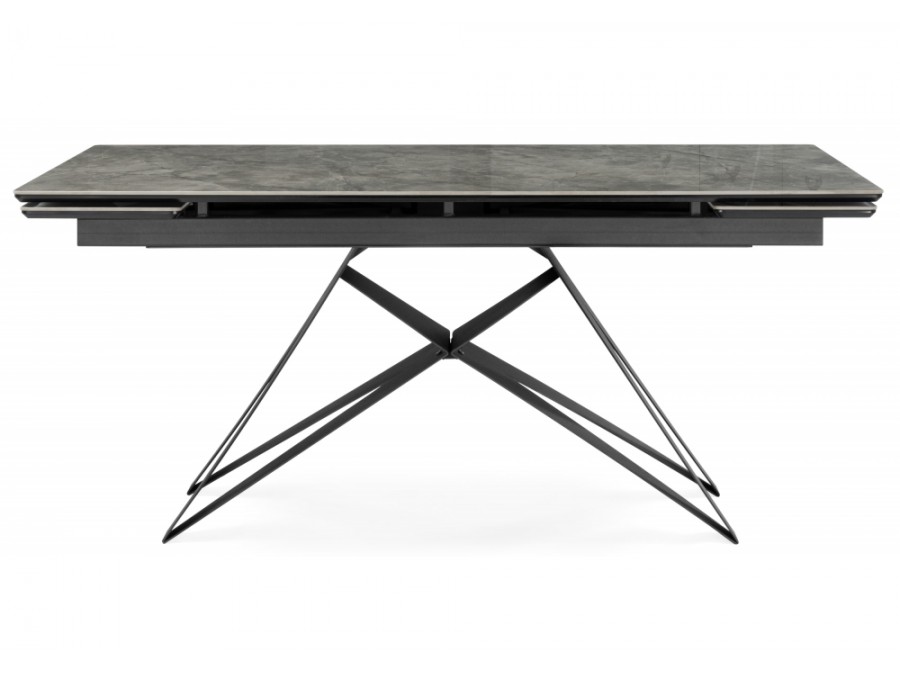 Блэкберн 160(220)х89 серый мрамор baolai / черный