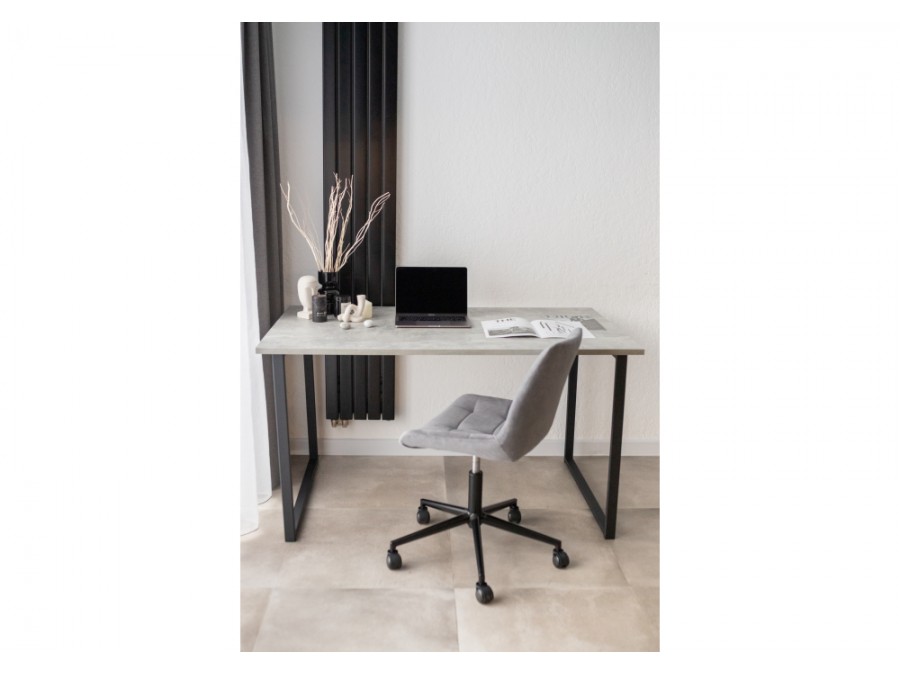 Лиман 140 х 80 бетон светлый / черный матовый