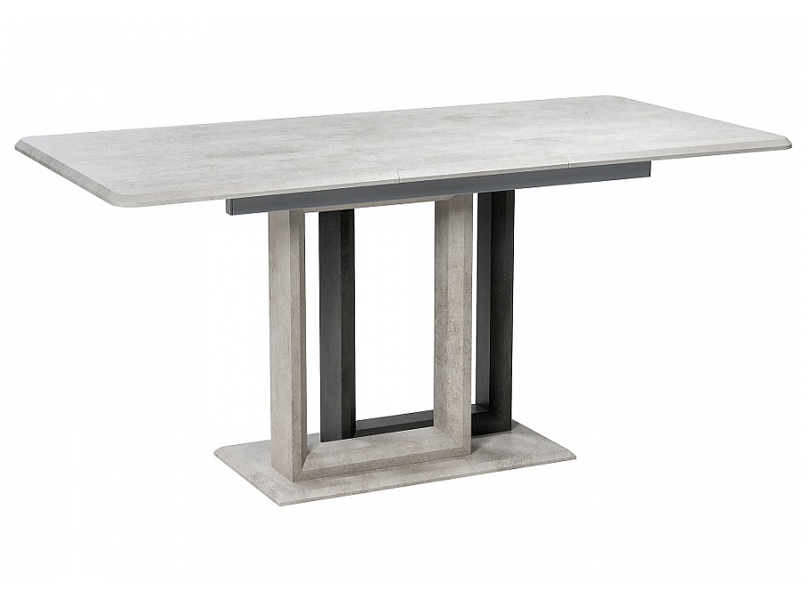 Стол деревянный Санса 120(160)х80х76 камень темный / камень светлый