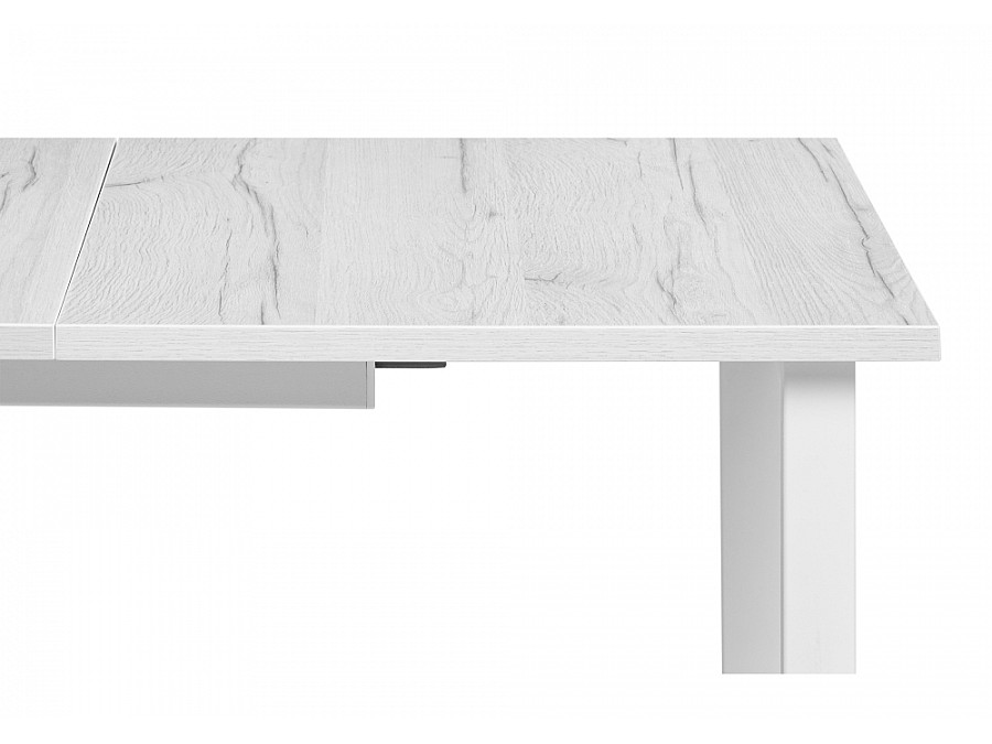 Стол деревянный Стол раскладной Лота Лофт 120(160)х75х75 25 мм юта / матовый белый