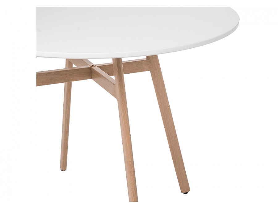 Стол деревянный Skandi 90х73 белый