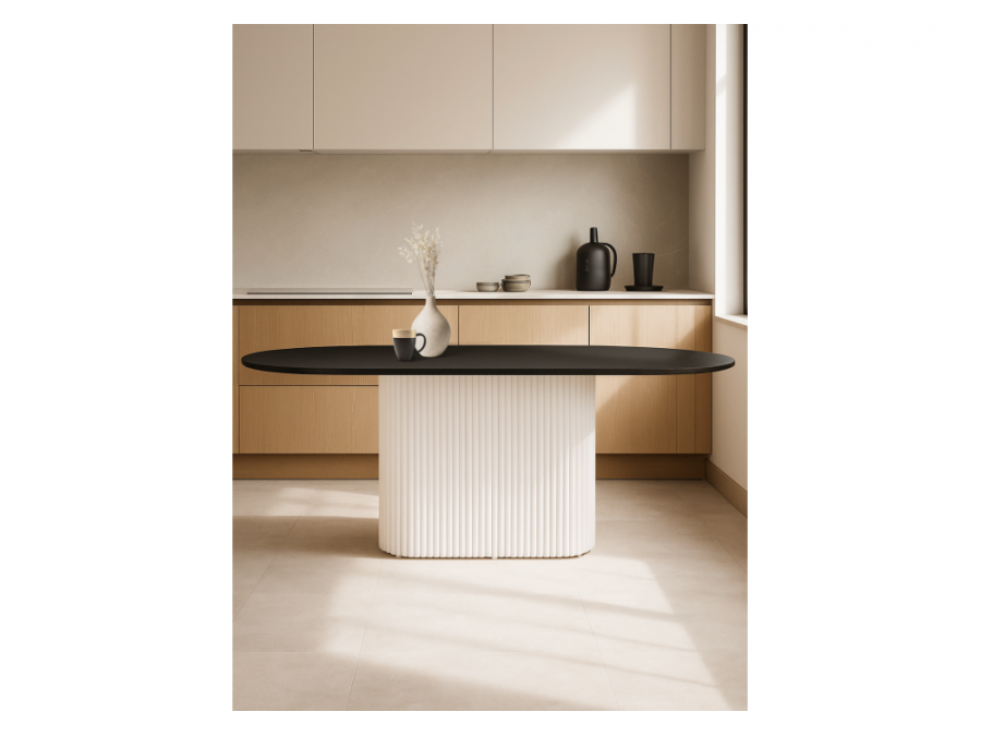 Барон О 200 х 90 черная пленка шагрень / белые ноги