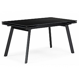 Керамический стол Норман 140(200)х80 черный мрамор shakespeare black / черный