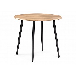 Стол деревянный Абилин 90 дуб вотан / черный матовый