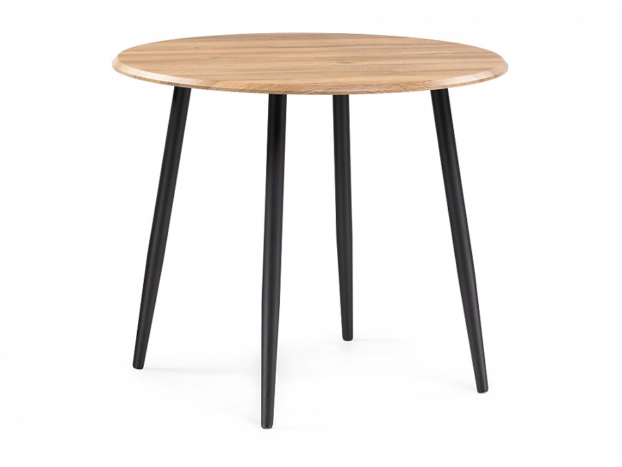 Стол деревянный Абилин 90 дуб вотан / черный матовый