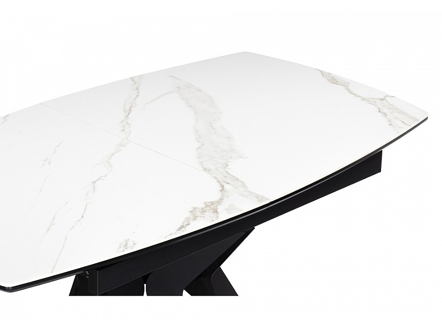 Риполь 140(180)х80 белый мрамор snow white / черный