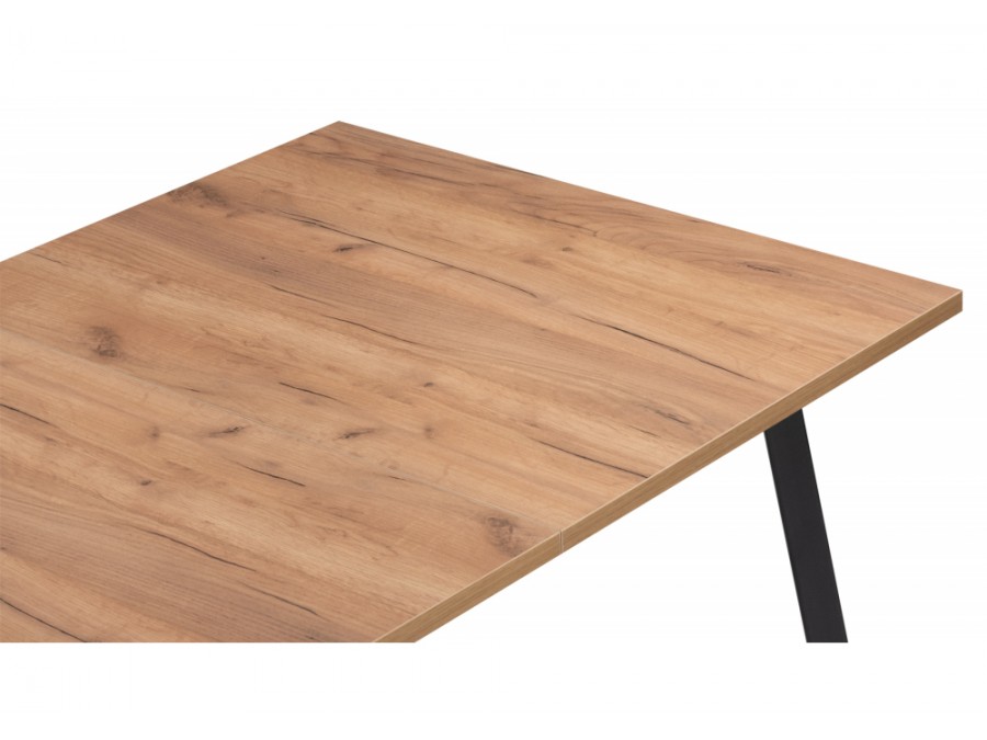 Кортни 117 (157) x 77 дуб крафт золотой / черный матовый