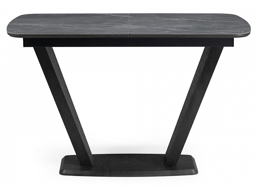 Керамический стол Петир 120(160)х80х75 larka grey / черный