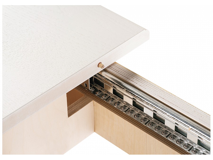 Стол деревянный Морнит 220(320)х110 молочный / золото