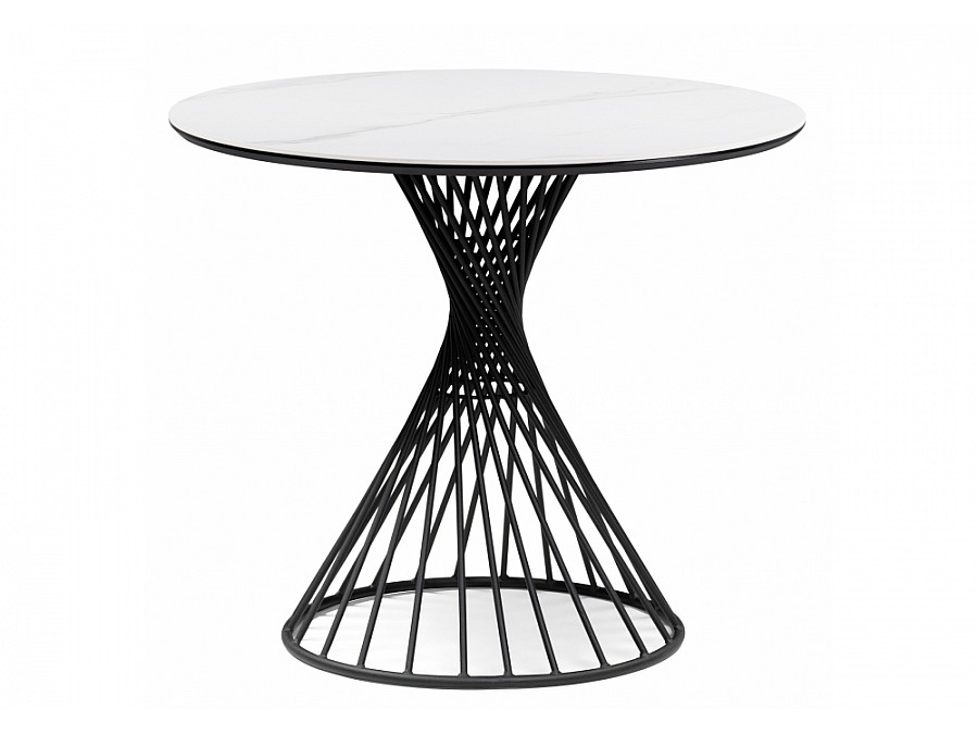 Вивиен 90x90x75 белый мрамор snow white / черный