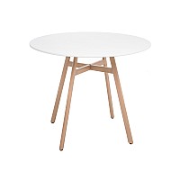 Стол деревянный Skandi 90х73 белый