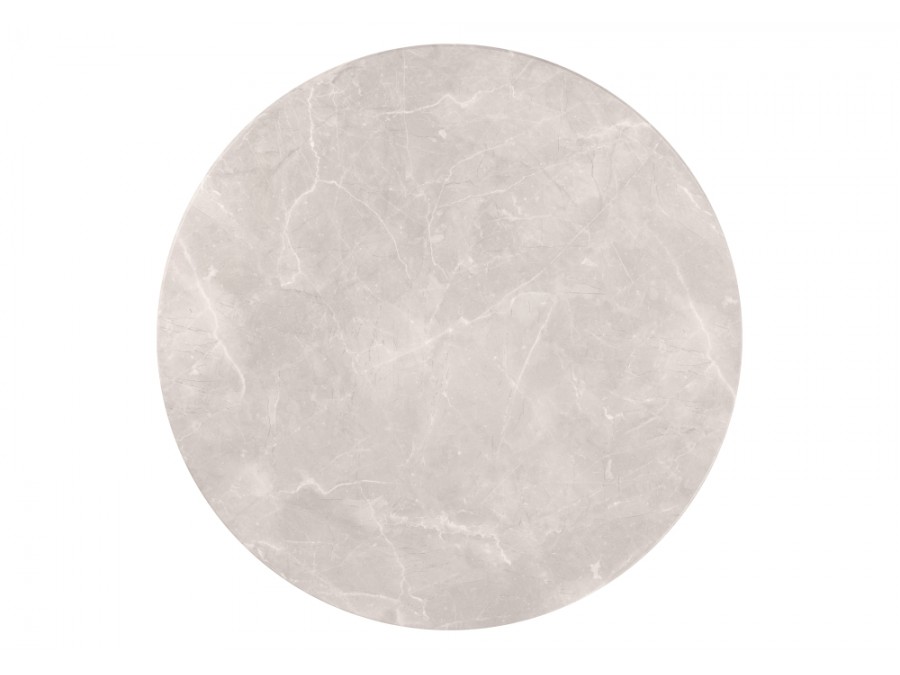 Стол деревянный Абилин 90 мрамор светло-серый / белый матовый